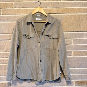 Hollister Olive Button Down Shirt